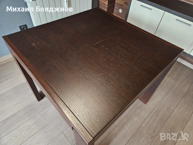  Трапезна/Кухненска маса кафява, снимка 6 - Маси - 54078755