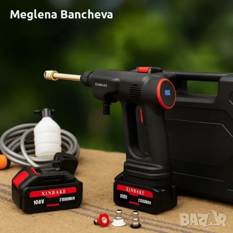 Акумулаторна водоструйка 24V – Пистолет за миене с LCD дисплей и 4 режима-63.00€, снимка 3 - Други инструменти - 54672218