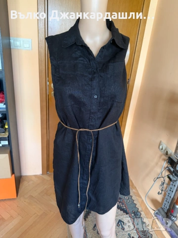 Ленени туники H&M черна и бяла, размер XS/S, снимка 7 - Туники - 54905297