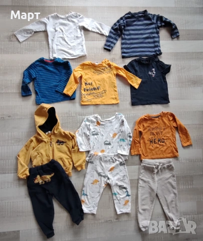 Лот дрехи за момче 92 блузи панталони пижама 2-3 г.