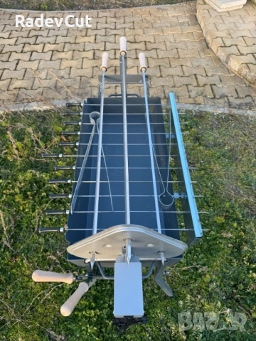 Гръцко барбекю на дървени въглища - Сувла, Сувлаки, Въртящ грил, снимка 3 - Барбекюта - 53967518