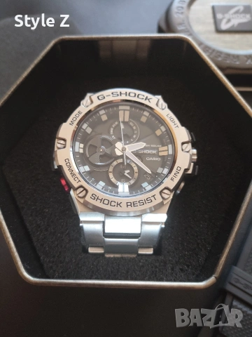 Продавам Casio G-Shock G-STEEL (GST-B100D-1A) + 2 Оригинални Каишки, снимка 2 - Мъжки - 55048594