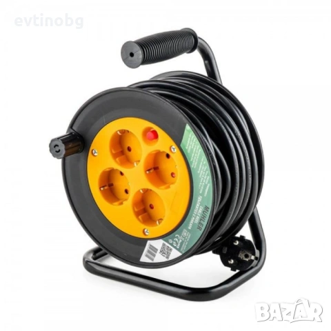 Muhler удължител с макара, 4 гнезда, дължина 15м, снимка 2 - Други стоки за дома - 54076967