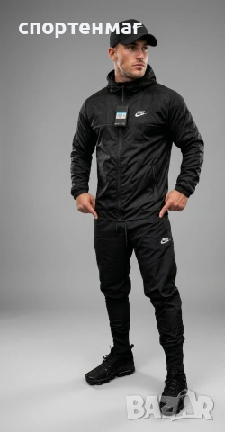 Мъжки спортен екип Nike микрофибър шушляк черен, снимка 2 - Спортни дрехи, екипи - 48068447
