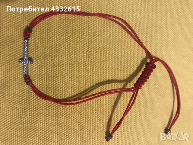 Кръщелна гривна с кръстче, снимка 4 - Гривни - 54900469