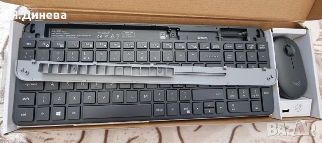 Безжична клавиатура с мишка Logitech , снимка 4 - Клавиатури и мишки - 54168719