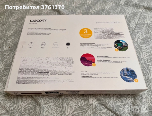 графичен таблет WACOM Intuos M черен, снимка 7 - Таблети - 55218833