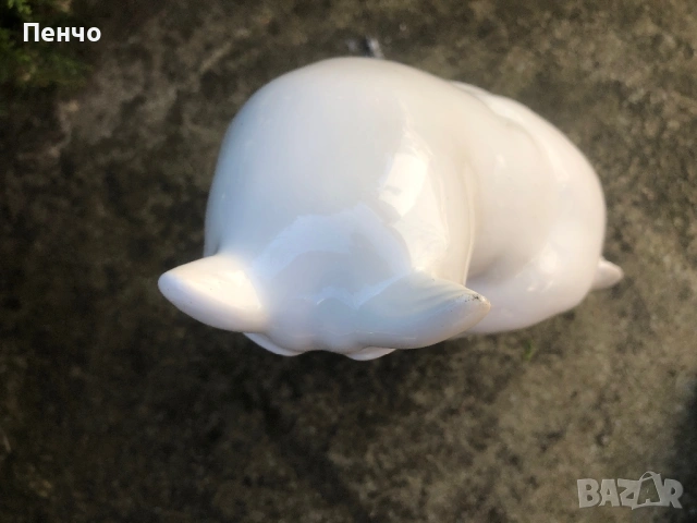 стар немски порцелан - голяма порцеланова фигура БУХАЛ, снимка 11 - Антикварни и старинни предмети - 51047983