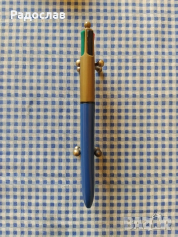 стара френска 4-цветна химикалка BIC, снимка 2 - Ученически пособия, канцеларски материали - 54463940
