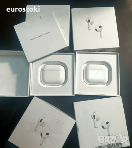 ЛОТ ОТ 5 БРОЯ безжични слушалки Apple AirPods (3-то поколение), ОРИГИНАЛЕН продукт Apple, снимка 2 - Bluetooth слушалки - 54491843