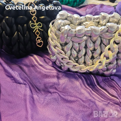 Ръчно плетени чанти Маршмелоуууу , снимка 9 - Чанти - 54293754