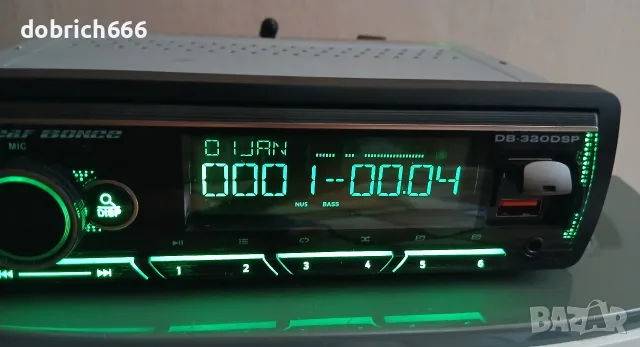 CD USB Bluetooth SD радио за кола Deaf Bonce флашка блутут карта памет DB-320DSP 70 евро 