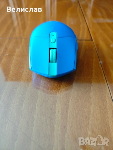 Безжична геймърска мишка Logitech g305 синя, снимка 4 - Клавиатури и мишки - 54487975