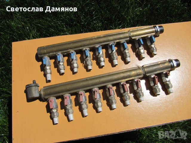 Месингови колектори за парно с кранчета , снимка 2 - ВИК - 54417820