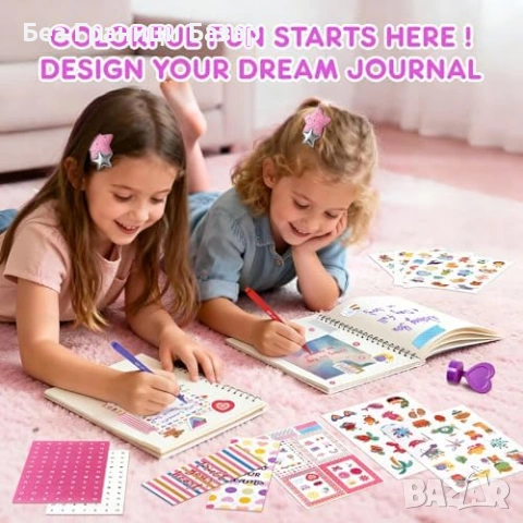 Нов Творчески комплект за момичета 8-12 DIY дневник и стикери Идеален подарък, снимка 5 - Други - 54272193