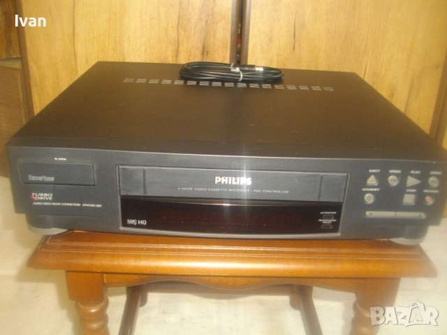 НОВ 4 HEAD ВИДЕОРЕКОРДЕР PHILIPS VR 447-03 Видео VHS HQ VIDEO Made in Austria Магазинно състояние