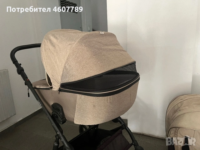 Бебешка количка 2 в 1 Riko Nesa (цвят Pearl Pink / Beige), снимка 4 - Детски колички - 54159952