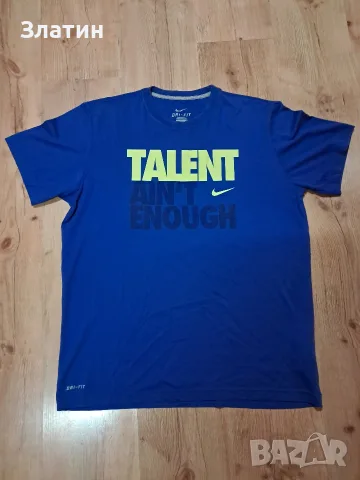 NIKE #L синя тениска (оригинална), снимка 2 - Тениски - 55426895