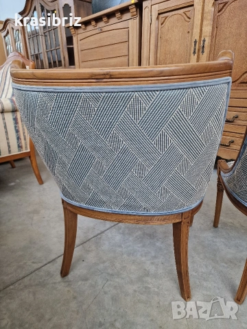 Масивно Ретро Кресло-"Chauffeuse"-2 броя-внос от Германия!ОБЯВЕНАТА ЦЕНА Е ЗА БРОЙ!, снимка 11 - Столове - 54108338