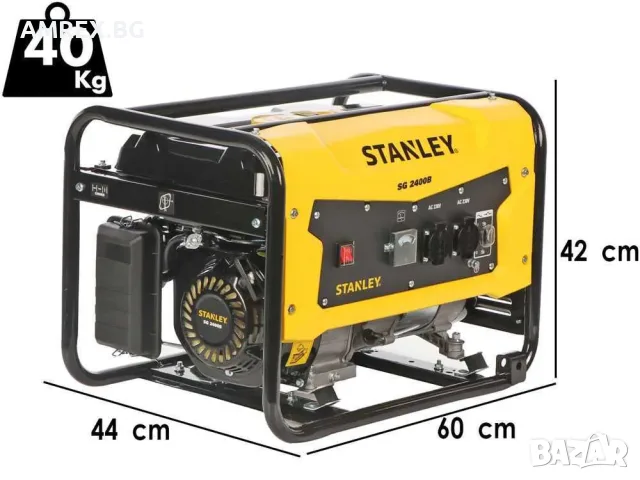 Бензинов генератор Stanley SIG 2400B – 2.3 kW, снимка 2 - Генератори - 55395015