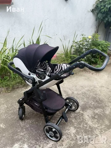 Детска количка Kiddy + кошче за новородено с ISOFIX – много запазен комплект, снимка 8 - Детски колички - 55695218