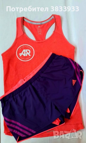 Adidas дамски къси панталони и потник, снимка 3 - Къси панталони и бермуди - 54542924