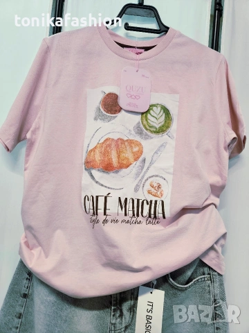 Широка тениска с щампа, снимка 10 - Тениски - 53975068
