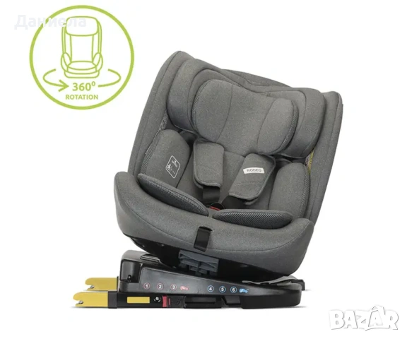 Lorelli Стол за кола Rodeo grey 40-150 см 360 isofix