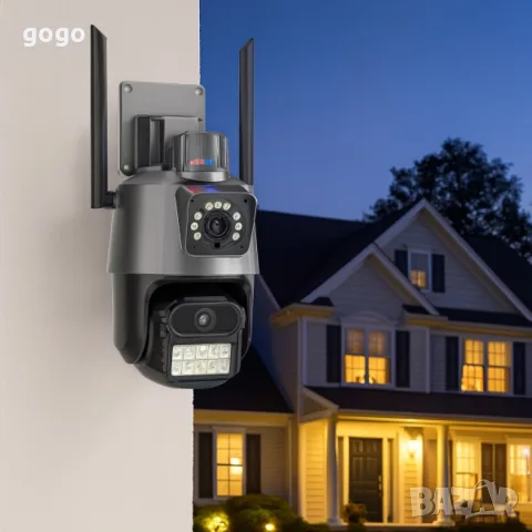 Двойна Smart WiFi безжична IP 6MPX камера 15108 + Подарък Карта памет HIKSEMI NEO 64GB 24369, снимка 2 - IP камери - 55528487