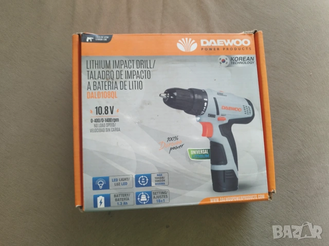 Акумулаторен винтоверт Daewoo + зарядно, снимка 6 - Винтоверти - 54907799