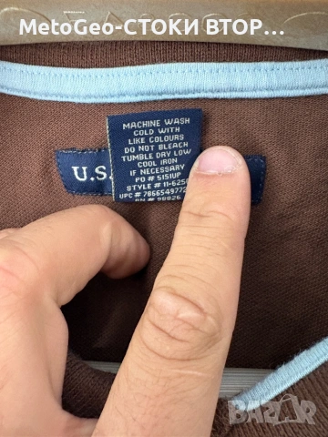 Оригинална мъжка тениска U.S. Polo Assn. – Голямо лого, Топ състояние, снимка 4 - Тениски - 54426845
