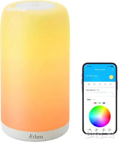 Aetheo Aura Смарт LED нощна лампа с RGB, Wi-Fi, Alexa и Google Home