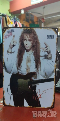 Yngwie Malmsteen-метална табела (плакет), снимка 2 - Китари - 54495298