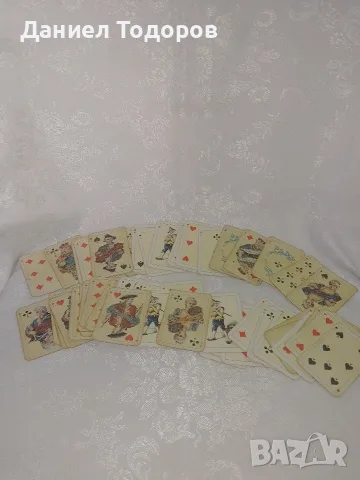 Стари Ретро Мини Карти за Игра, - 54 бр., снимка 6 - Карти за игра - 55479534