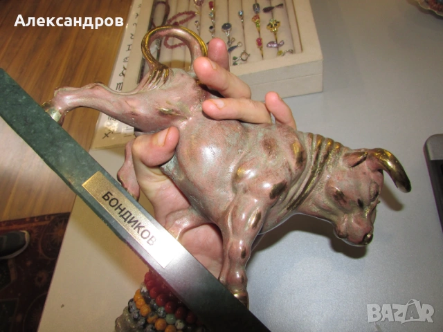 Плътен бронз 6.1кг. бик, снимка 6 - Други ценни предмети - 54680607