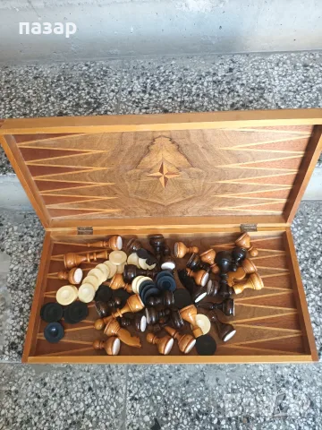 Стар комплект шах и табла