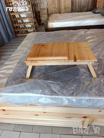 Дървена масичка за легло с регулируе плот с 5 степени, снимка 10 - Други - 54351085