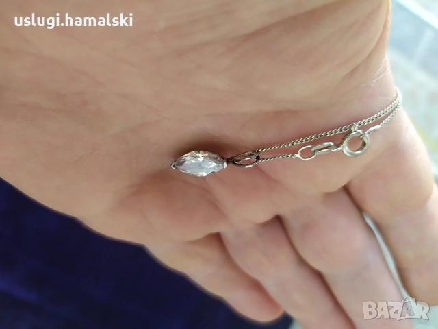 Сребърно колие/медальон/синджир, снимка 3 - Колиета, медальони, синджири - 54096577