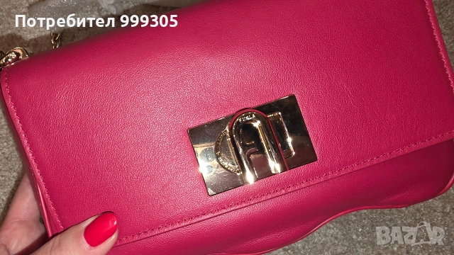 Оригинална дамска чанта Furla 1927 Rosso Vene – чисто нова, снимка 3 - Чанти - 54364459