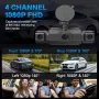 Видеорегистратор 1080P /360° Dashcam с GPS, 4 камери, 3.16\" дисплей, нощно виждане-33274, снимка 4