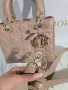 Lady Dior Дамска Бежова Чанта От Агнешка Кожа Код Brand Luxury Fashion18, снимка 2