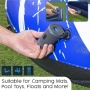 Нова преносима Електрическа мини помпа 200L/min USB с LED и 3 накрайника за дюшек къмпинг и плаж, снимка 5