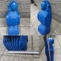 Огромна и очарователна стара фигура на папагал - дърворезба, снимка 7