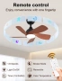 WELL SPEED смарт таванен вентилатор с LED осветление и дистанционно, снимка 4