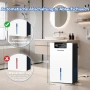 Електрически влагоабсорбатор 2800 мл, 28 dB Тих енергоспестяващ влагоабсорбатор с филтър, за мазе, снимка 8