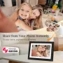 Цифрова фоторамка WiFi рамка от черен дъб, 10.1 инча, 32GB памет, 1280*800 IPS HD сензорен екран, снимка 4
