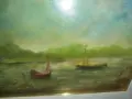 Антикварна маслена картина италиански автор, снимка 6