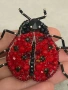 Handmade  уникална брошка - Калинка , снимка 7