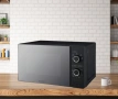 Микровълнова фурна 20L, черна, огледална, механична, снимка 4
