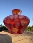 Ретро цветна вазичка от калиево стъкло , снимка 7